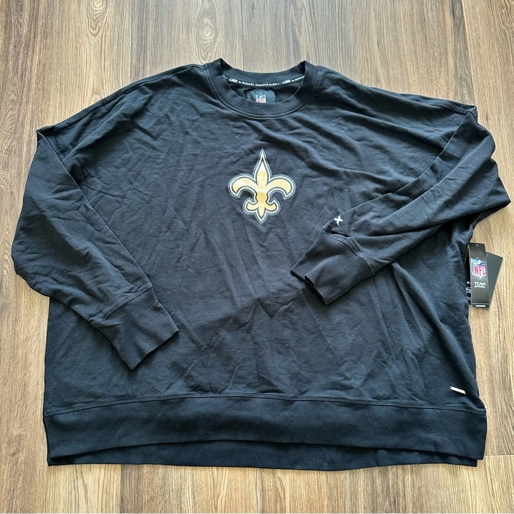 New Orleans Saints MSX By Michael Strahan Woman’s NFL‎ 4X Plus Long Sleeve NEW